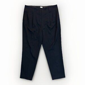 Giuliva Heritage Women's Ankle Trousers Pants Size 16 Black Pleated x H&M NWT